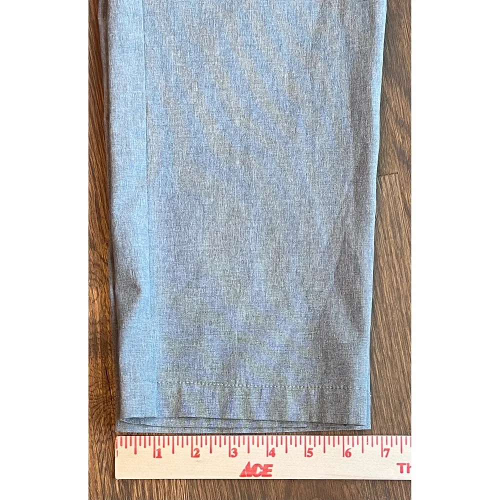 Linksoul Boardwalker Mens 34R Grey Heather Performance Golf Pants Straight Leg